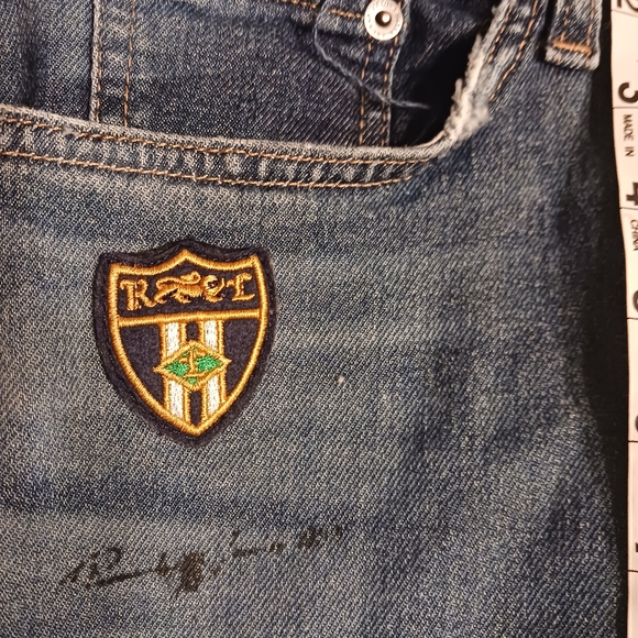 Lauren Ralph Lauren Blue Patchwork Jeans - Picture 3 of 8